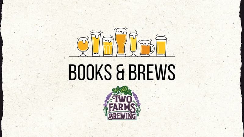 Promotional image for Books and Brew